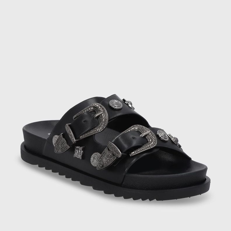 Sandalia Plana Negra Mujer 52050 Gotta-1