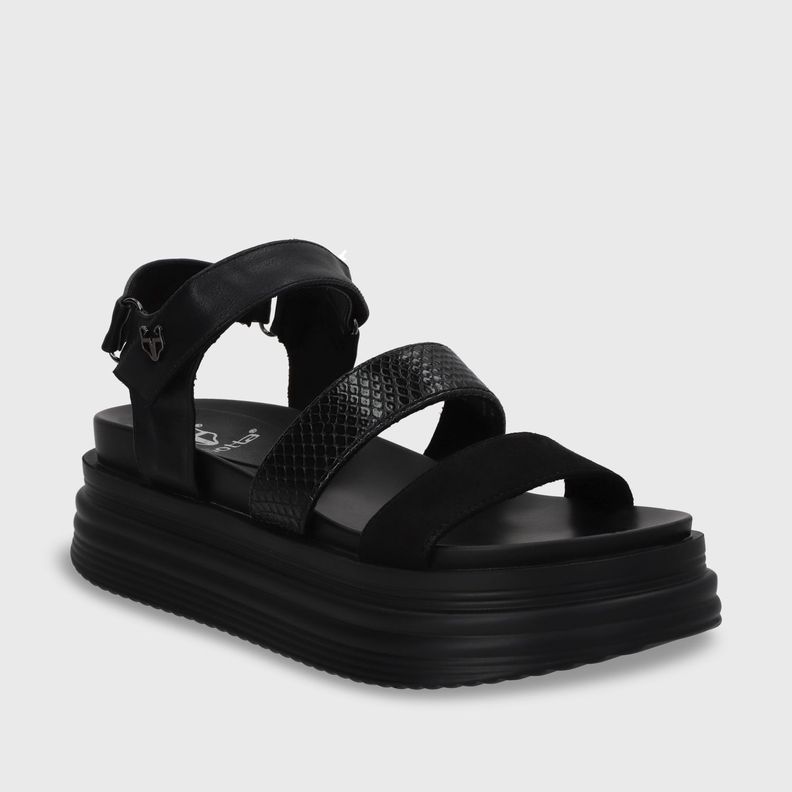 Sandalia Negra Mujer 15711 Gotta-1