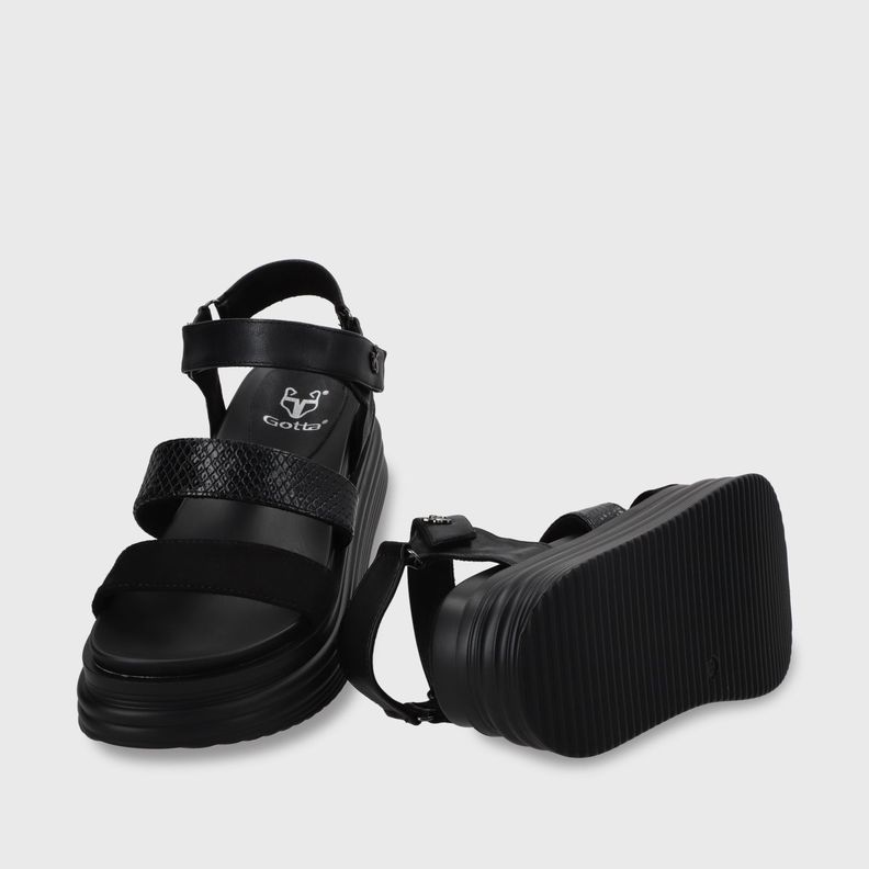 Sandalia Negra Mujer 15711 Gotta-6