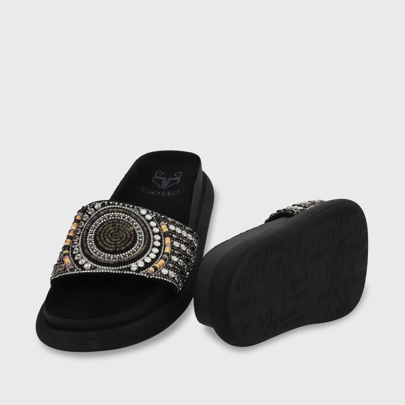Sandalia Plano Negro Mujer 53704 Gotta-6