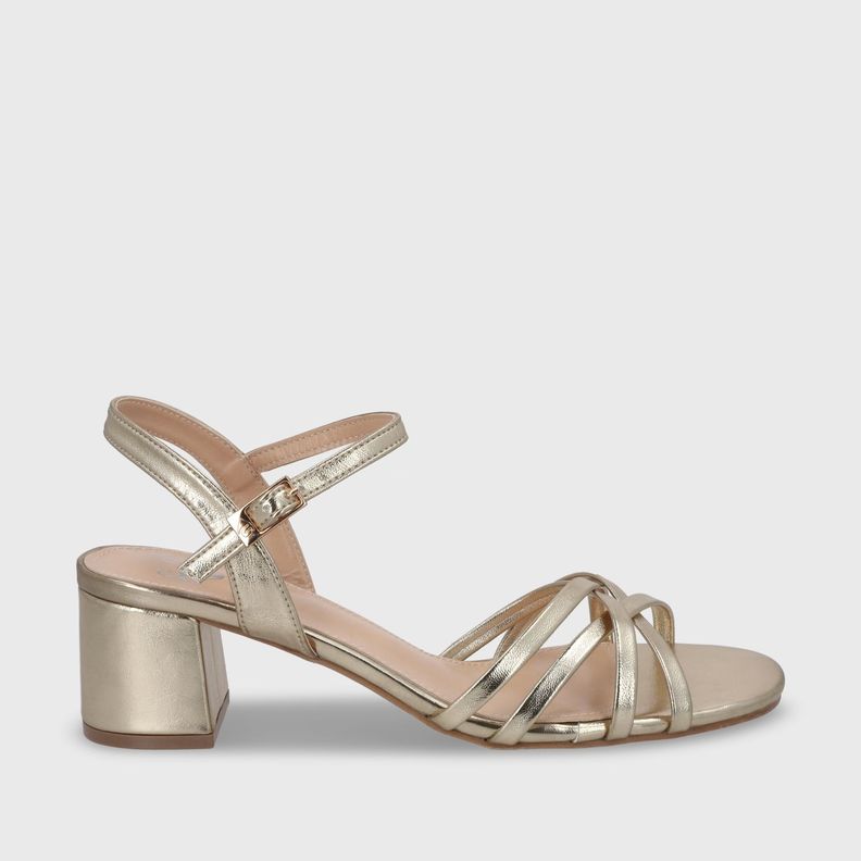 Sandalia Taco Dorada Mujer 55901 Gotta-0