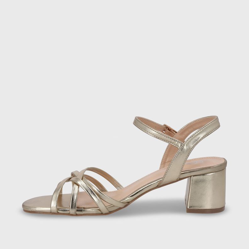 Sandalia Taco Dorada Mujer 55901 Gotta-3