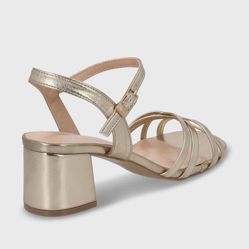 Sandalia Taco Dorada Mujer 55901 Gotta-4