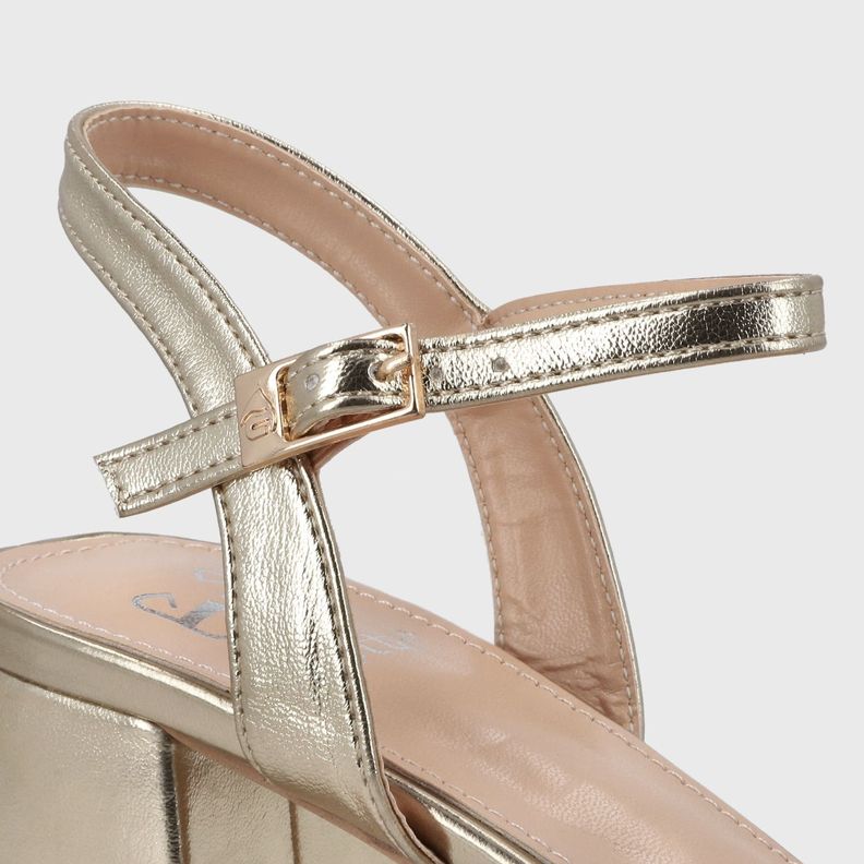 Sandalia Taco Dorada Mujer 55901 Gotta-5