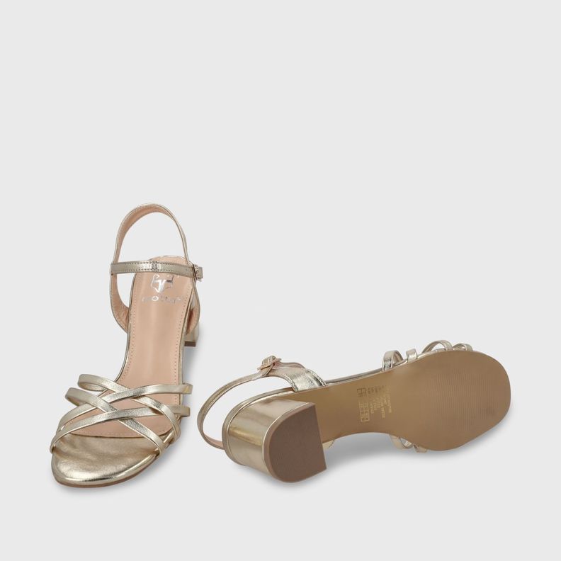 Sandalia Taco Dorada Mujer 55901 Gotta-6