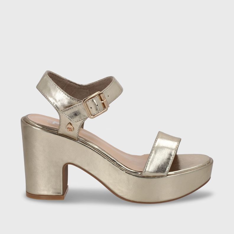 Sandalia Plataforma Dorada Mujer C5473 Gotta-0