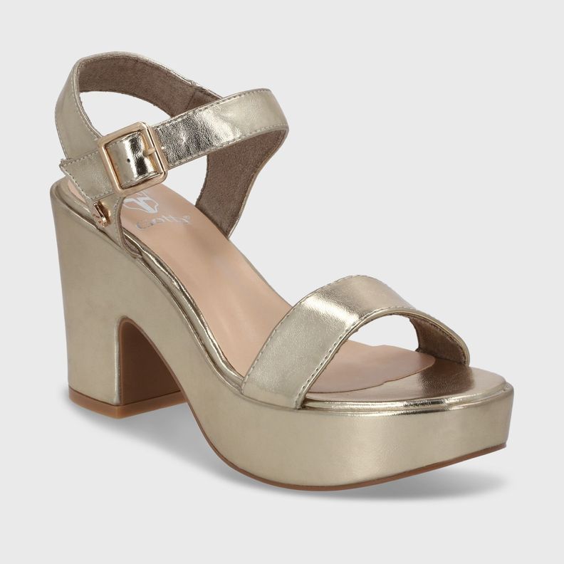 Sandalia Plataforma Dorada Mujer C5473 Gotta-1
