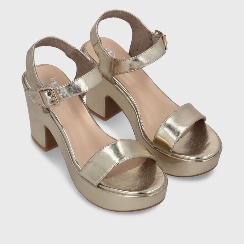 Sandalia Plataforma Dorada Mujer C5473 Gotta-2