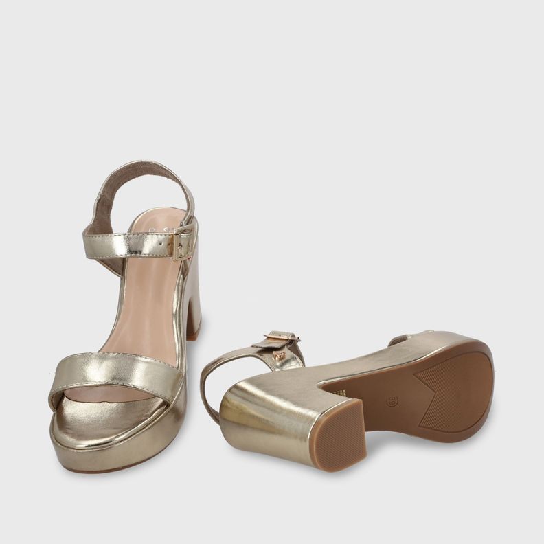Sandalia Plataforma Dorada Mujer C5473 Gotta-6