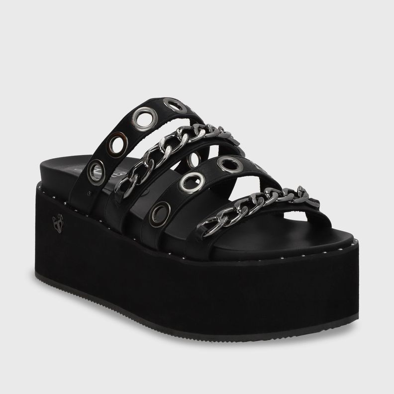 Sandalia Plataforma Negro Mujer 1566C Gotta-1