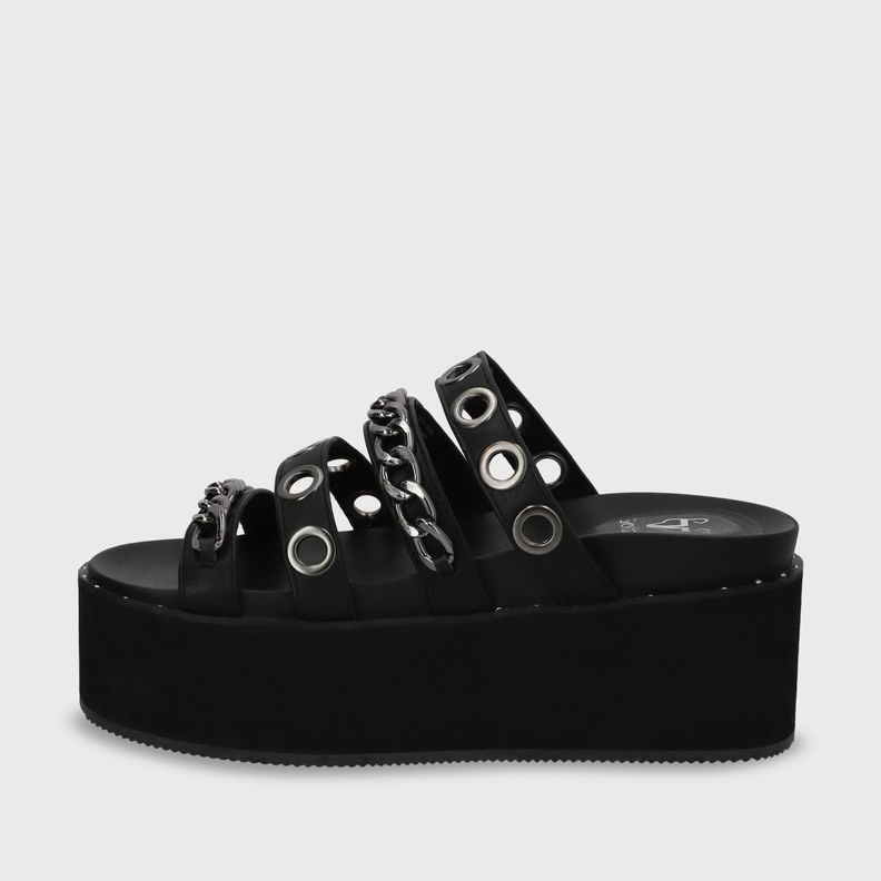 Sandalia Plataforma Negro Mujer 1566C Gotta-2