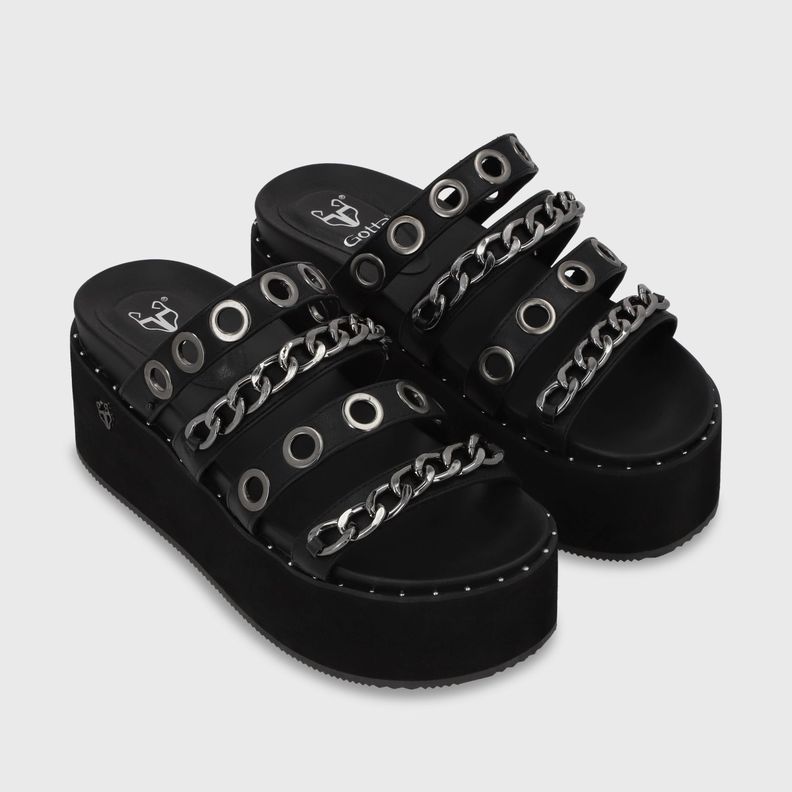 Sandalia Plataforma Negro Mujer 1566C Gotta-4