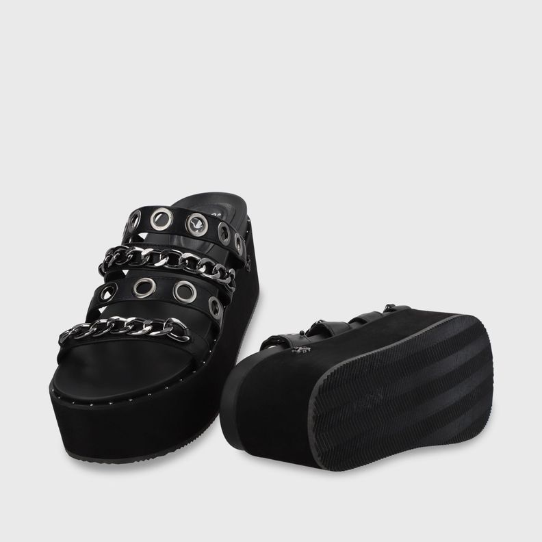 Sandalia Plataforma Negro Mujer 1566C Gotta-6