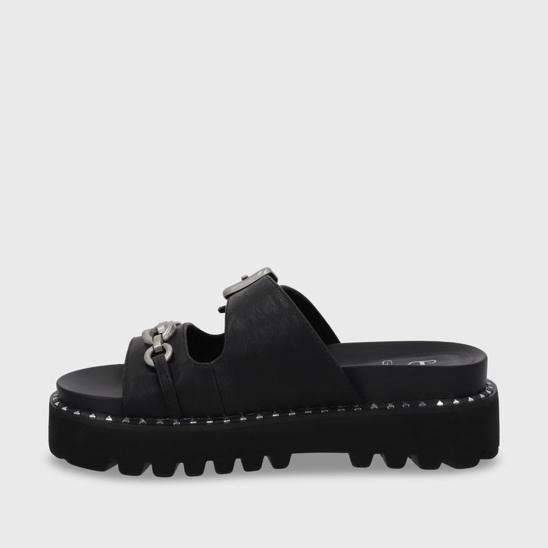 Sandalia Plano Negro Mujer 1573D Gotta-3