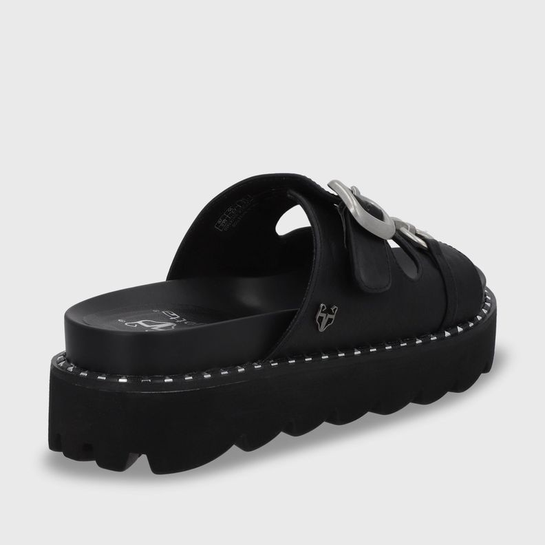 Sandalia Plano Negro Mujer 1573D Gotta-4