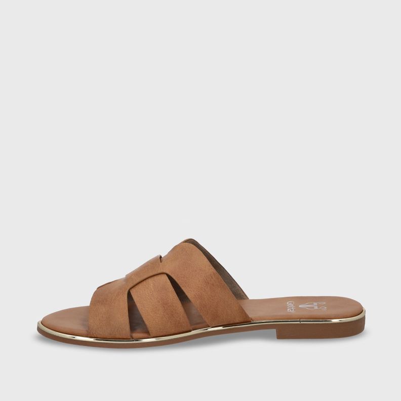 Sandalia Plano Beige Mujer 55210 Gotta-3