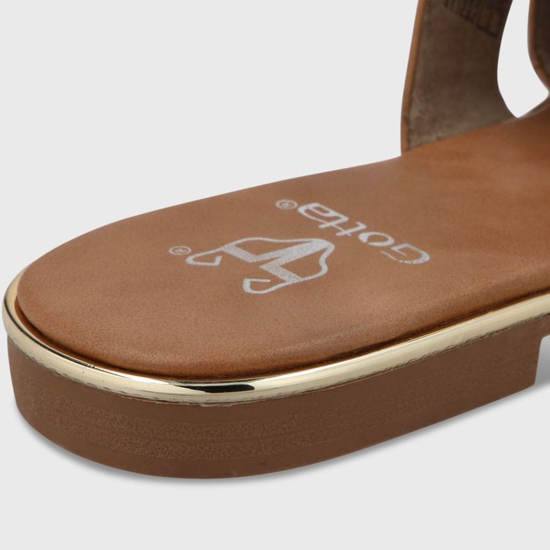 Sandalia Plano Beige Mujer 55210 Gotta-5