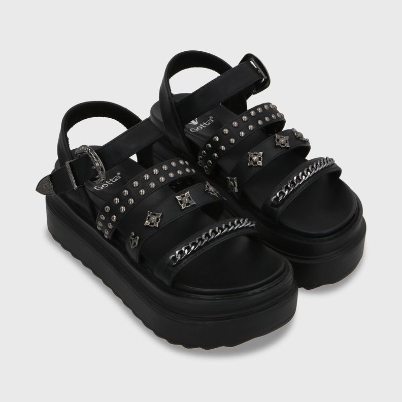Sandalia Plataforma Negro Mujer 25235 Gotta-2