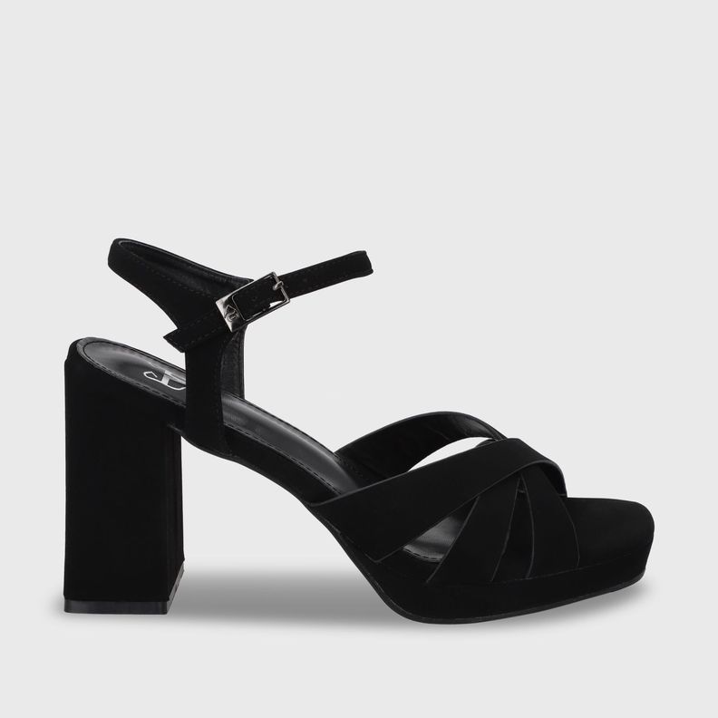 Sandalia Taco Negra Mujer 45902 Gotta-0