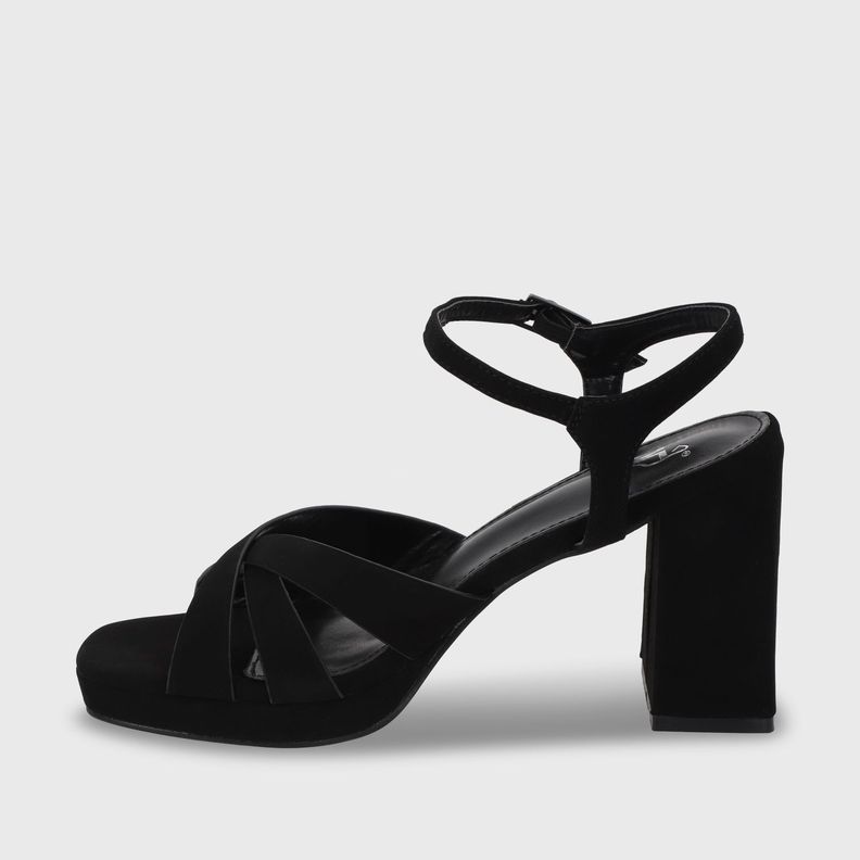 Sandalia Taco Negra Mujer 45902 Gotta-3