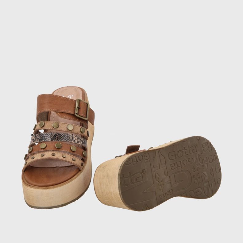 Sandalia Plataforma Beige Mujer 45841 Gotta-4
