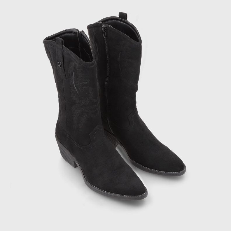 Bota Taco Negro  Mujer 23714 Gotta-2