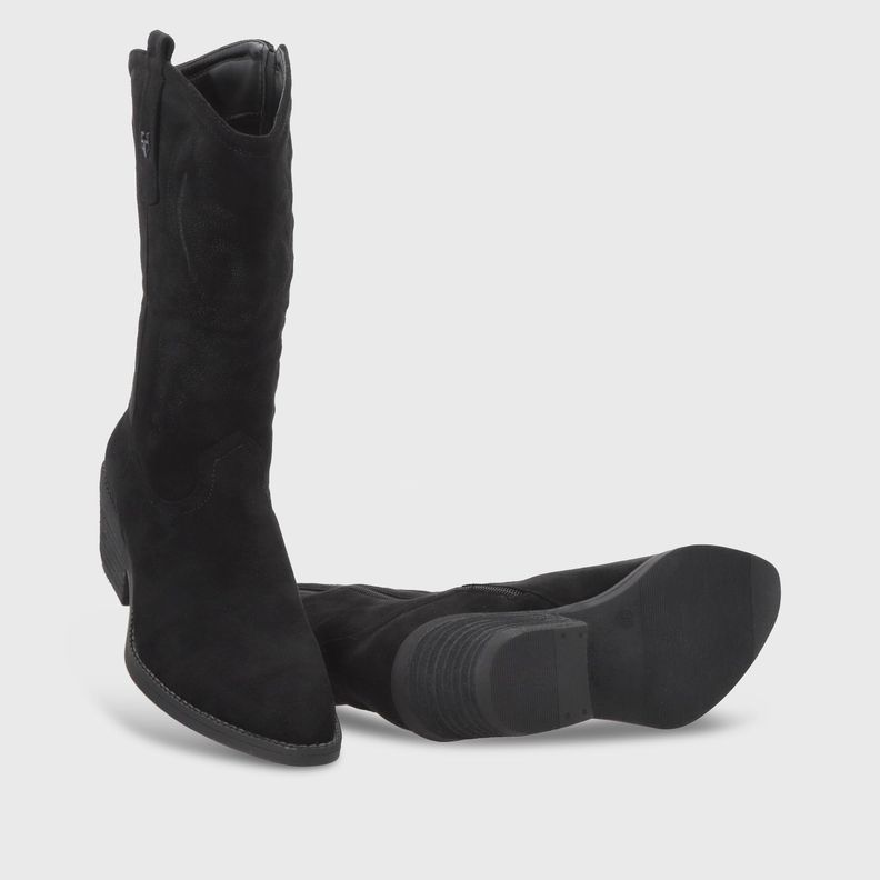Bota Taco Negro  Mujer 23714 Gotta-6