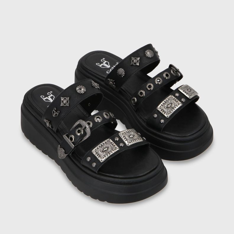 Sandalia Plataforma Negro Mujer 55922 Gotta-5