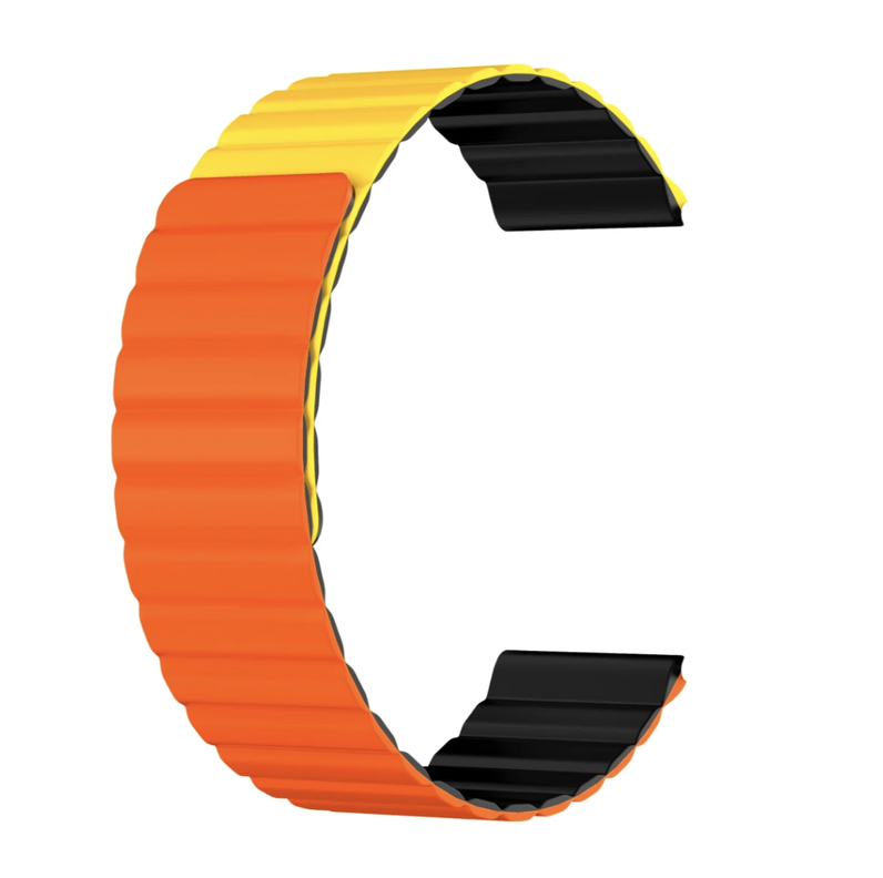 CORREA MAGNÉTICA REVERSIBLE SMARTWATCH 22MM AMARILLO/NARANJA-0