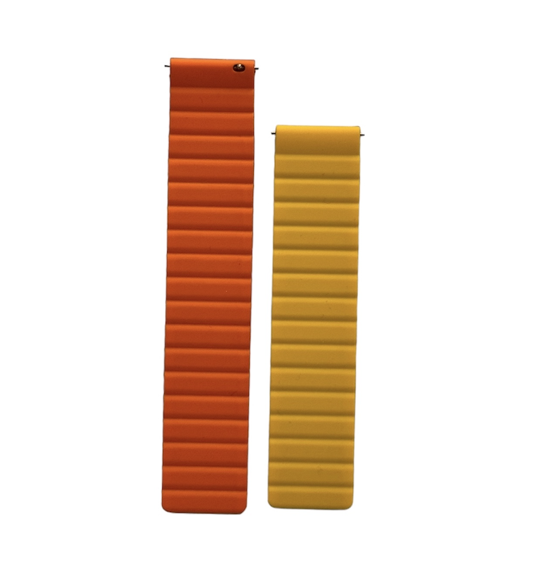 CORREA MAGNÉTICA REVERSIBLE SMARTWATCH 22MM AMARILLO/NARANJA-1