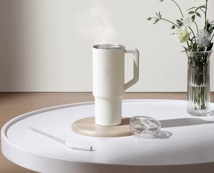 VASO TERMICO XIAOMI STRAW MUG 1 LITRO BLANCO FRIO Y CALIENTE-1