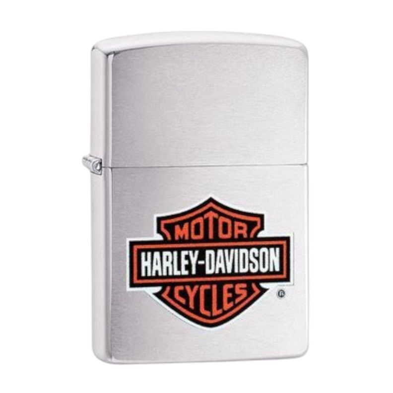 ENCENDEDOR ZIPPO H252 HARLEY-DAVIDSON LOGO BRUSHED CHROME Negro