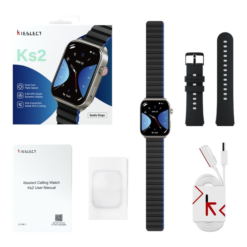 Smartwatch Kieslect Ks2 Gris Espacial Llamadas y Correa Adicional-4