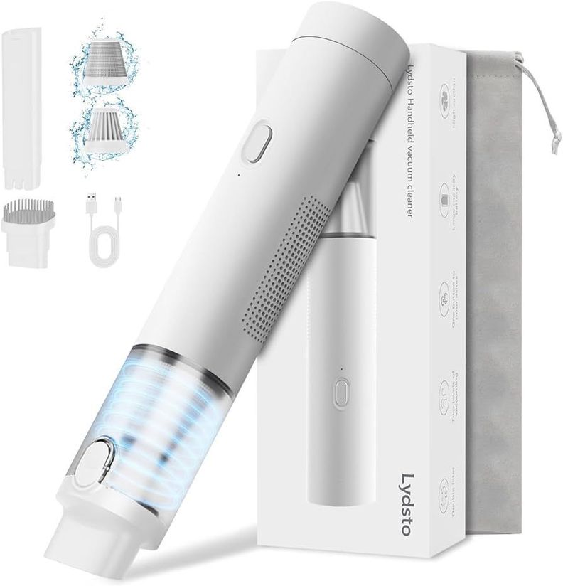 ASPIRADORA LYDSTO MINI PORTATIL INALAMBRICA H2 BLANCA-2