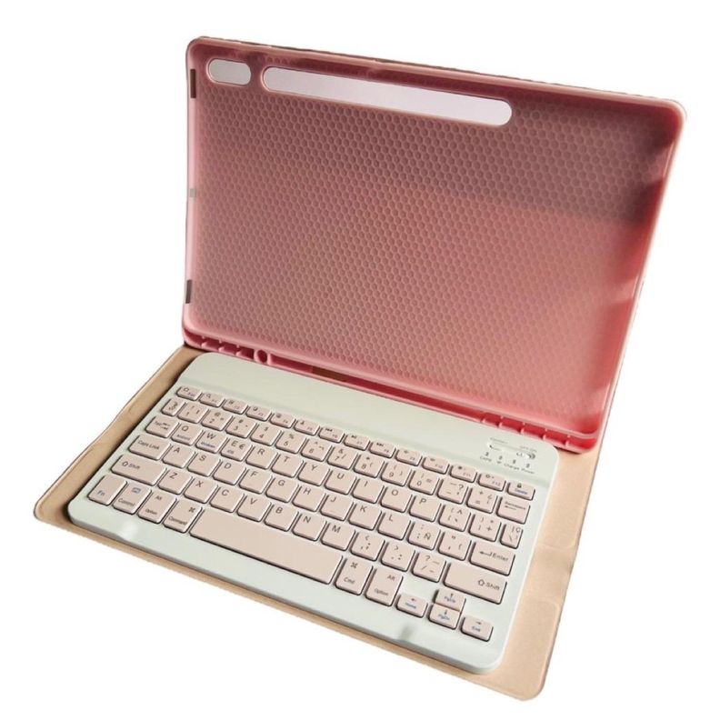Funda Con Teclado Rosado Para Samsung S10 Ultra 14.6 X920-0