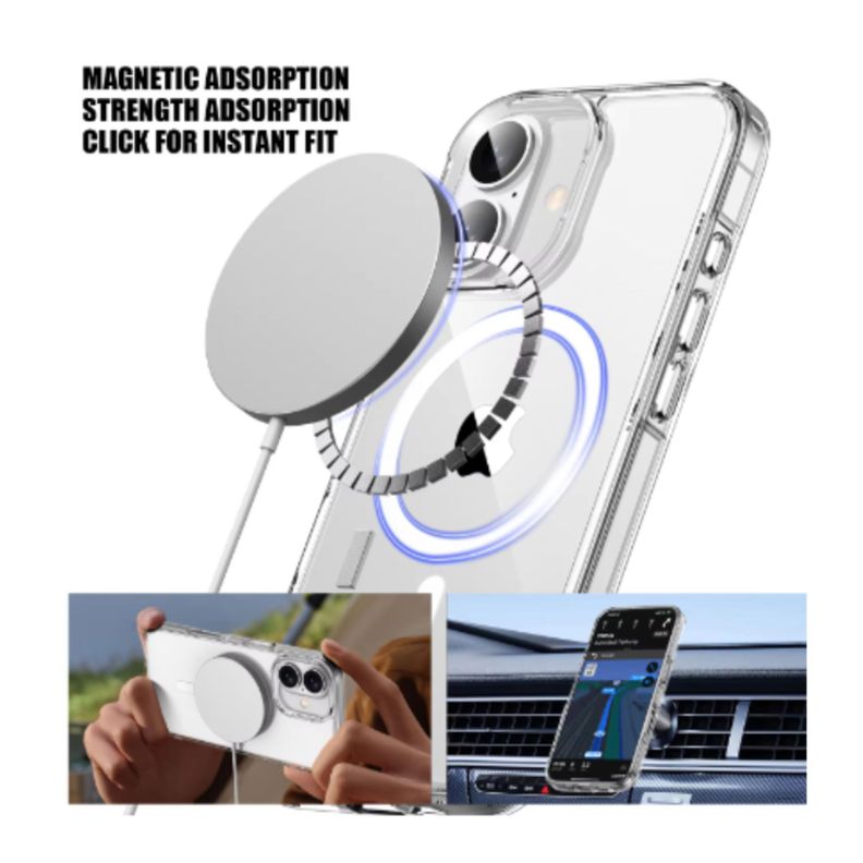Carcasa MagSafe Para iPhone 16 Pro Max Transparente-3