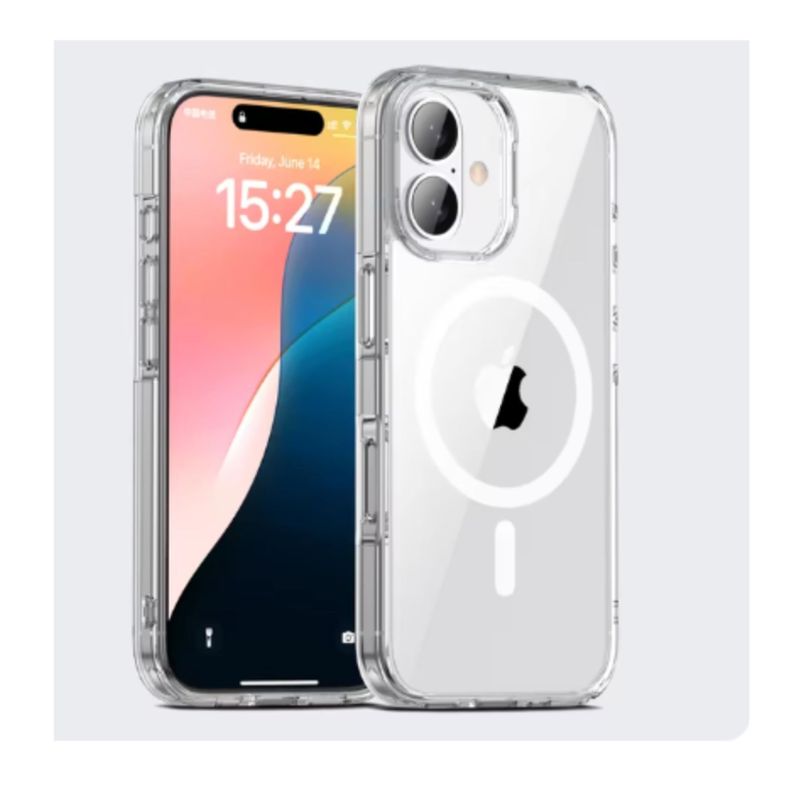 Carcasa MagSafe Para iPhone 16 Pro Max Transparente-4