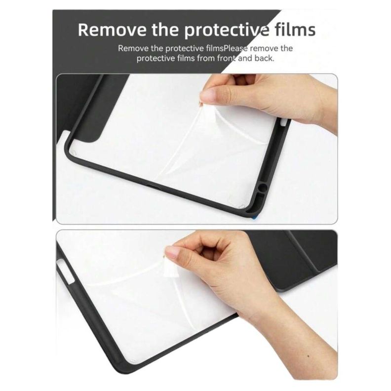 Carcasa Smart Cover Clear Para iPad Air 11 M3 2025 Negro-3