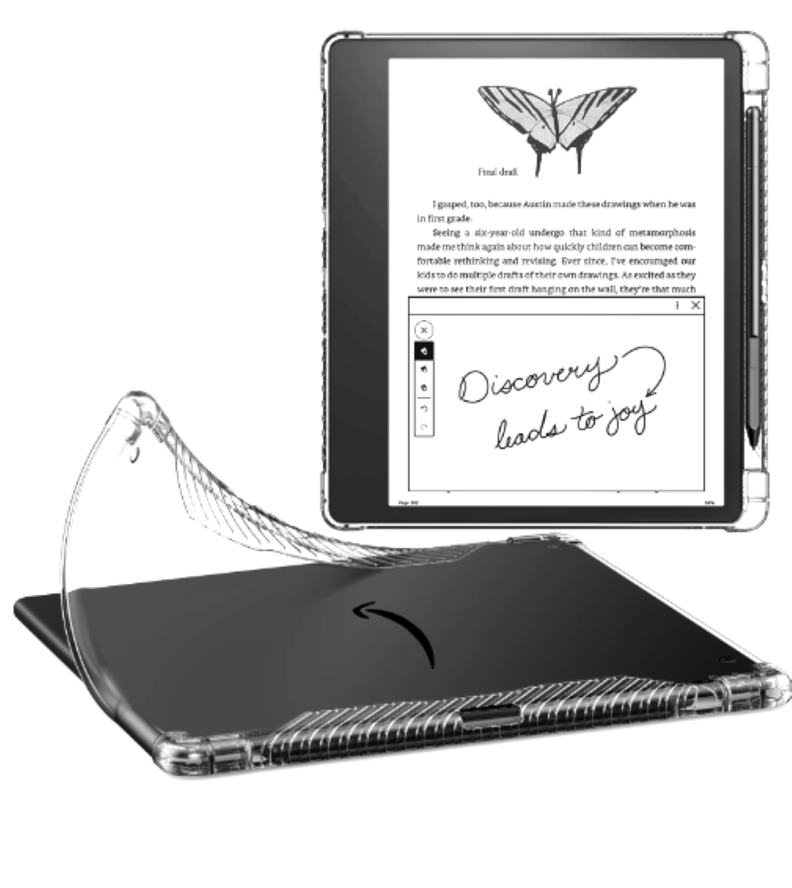 Funda Transparente Reforzada Para Kindle Scribe 10.2 Con Ranura-1