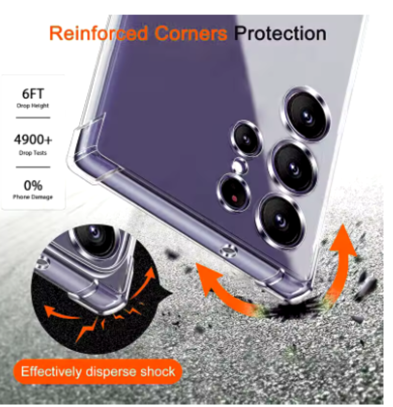 Carcasa Para Samsung S25 Ultra Transparente Reforzada-3