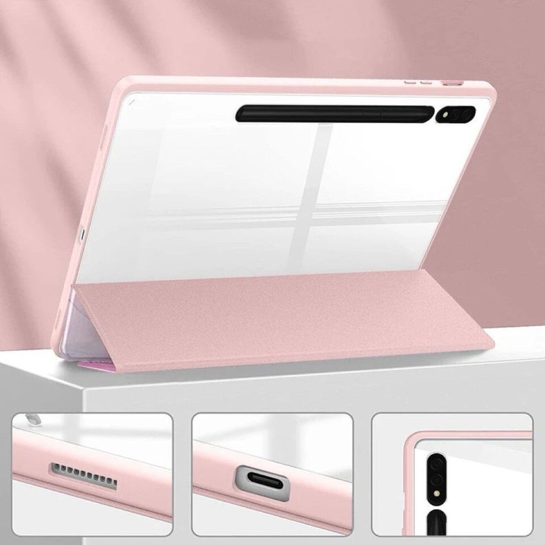 Funda Smart Cover Para Tablet Samsung S10 Fe 10.9 Mármol Rosado-3