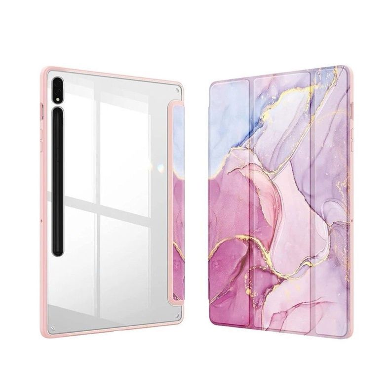 Funda Smart Cover Para Tablet Samsung S10 Fe 10.9 Mármol Rosado-6