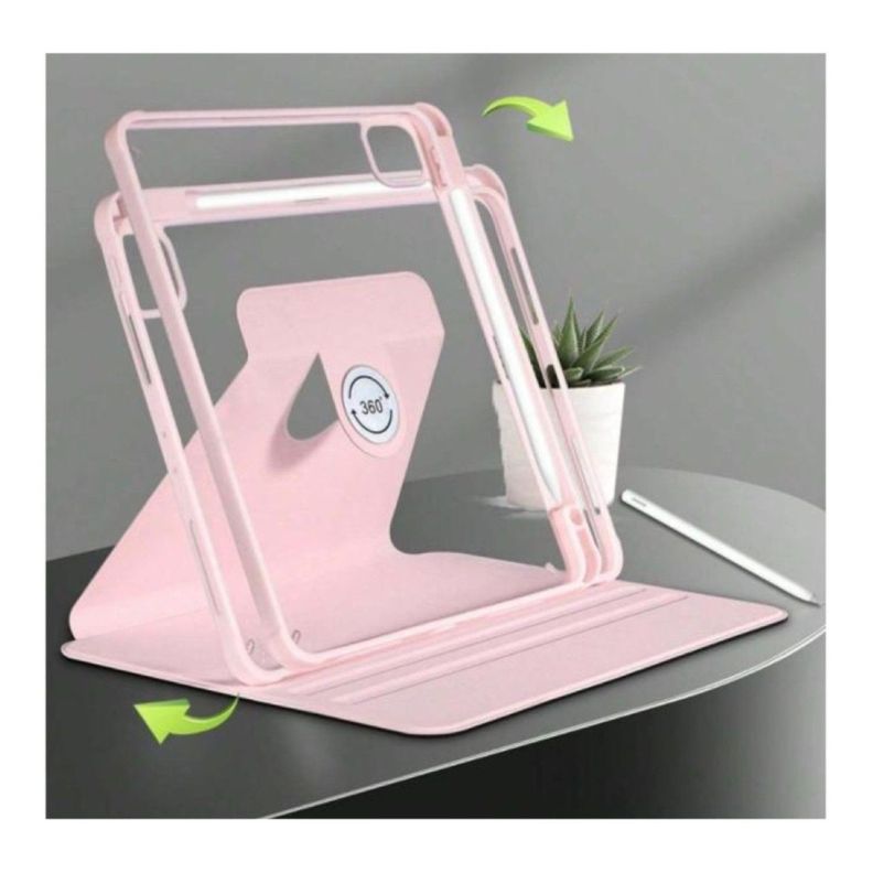 Carcasa Smart Cover Clear 360 Para iPad Air 11 M3 2025 Rosado-2