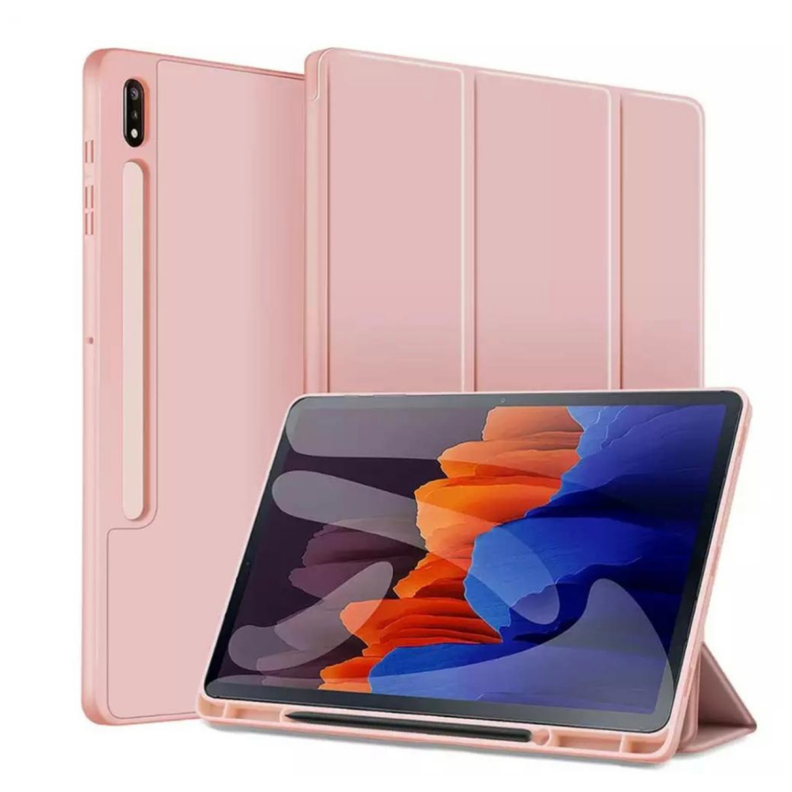 Funda Carcasa Con Ranura Para Samsung Tab S9 Fe+ 12.4 Rosado-0