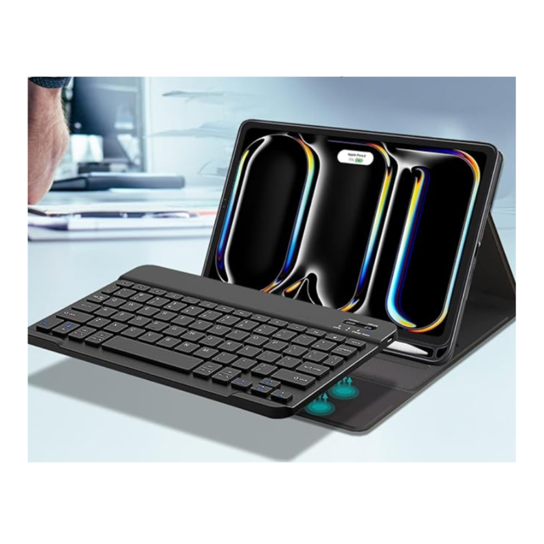 Funda Con Teclado Negro Para iPad Air 13 M2 Español-5