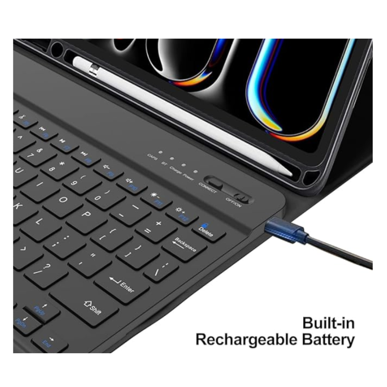 Funda Con Teclado Negro Para iPad Air 13 M2 Español-7