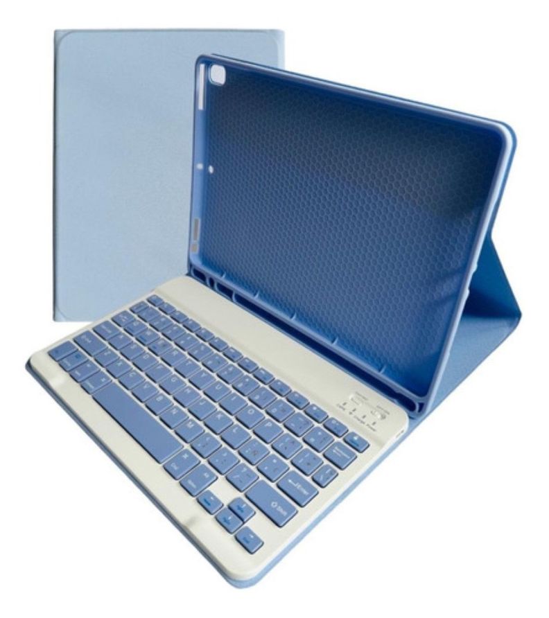 Funda Con Teclado Lila Para iPad 7ma/8va/9na 10.2 Español-1