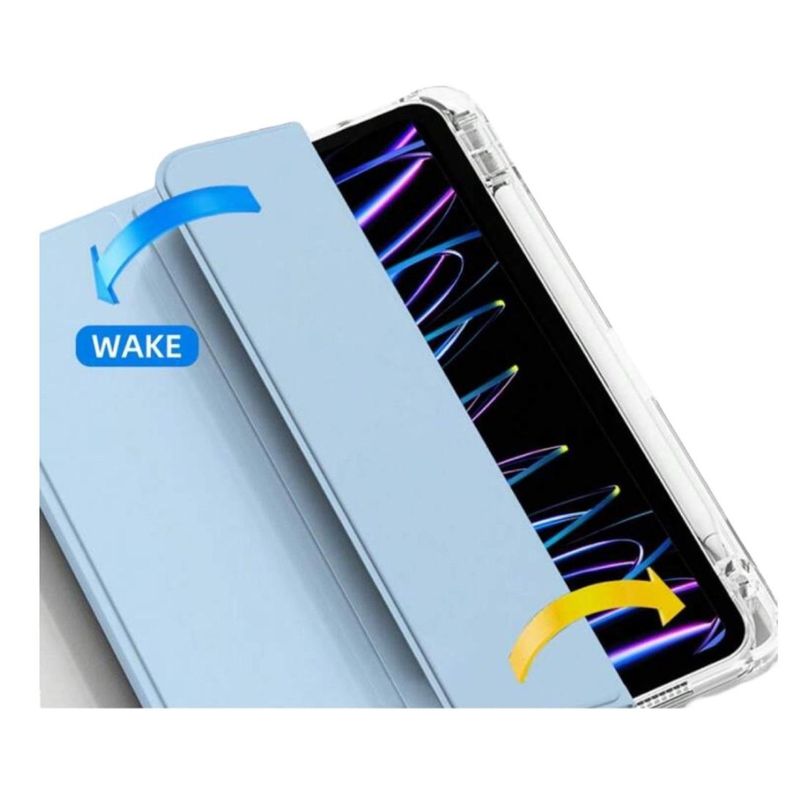 Carcasa Smart Cover Clear Para iPad Air 6 11 M2 2024 Azul Claro-1