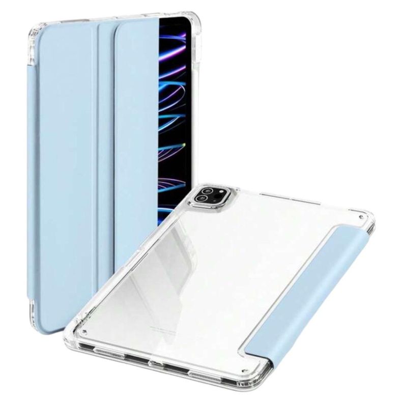 Carcasa Smart Cover Clear Para iPad Air 6 11 M2 2024 Azul Claro-3