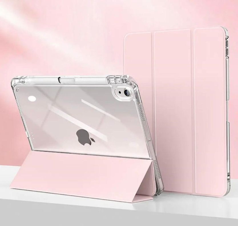 Carcasa Smart Cover Clear Para iPad Air 4ta/ 5ta Gene 10.9 Rosado-2